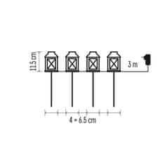 EMOS LED dekoracija, utične svjetiljke, bijele, unutarnje/vanjske, hladna bijela