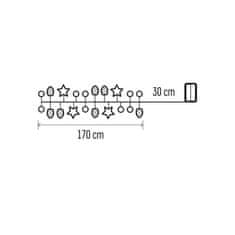 EMOS LED svjetlosna dekoracija, božićni vijenac, unutarnja, toplo bijela, 1,7 m