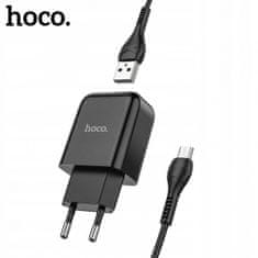 Hoco N2 pametni kućni punjač, Micro USB, crni