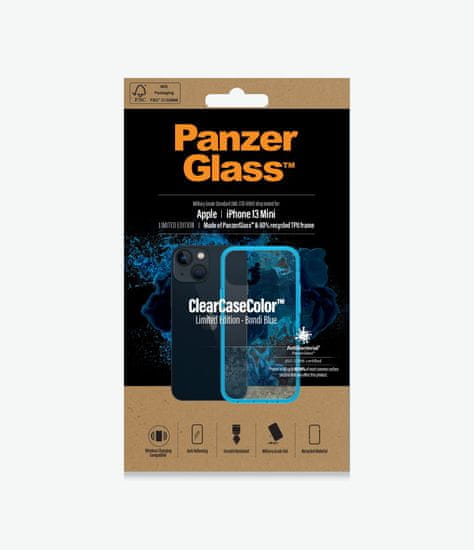 PanzerGlass ClearCaseColor maskica za Apple iPhone 13 Mini, plavo-prozirna (0326),