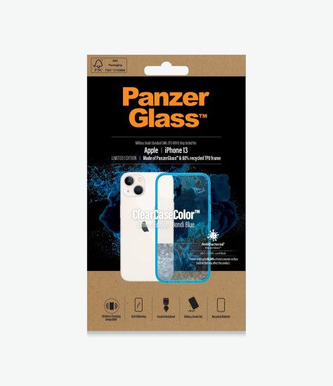 PanzerGlass ClearCaseColor maskica za Apple iPhone 13, plavo-prozirna (0331),