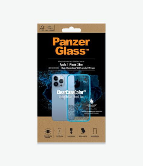 PanzerGlass ClearCaseColor maskica za Apple iPhone 13 Pro, plavo-prozirna (0336),