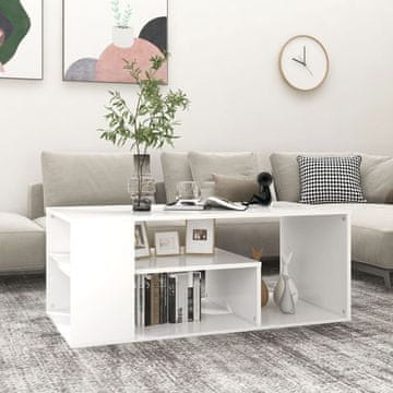 Vidaxl Klub stolić, bijeli, 100x50x40 cm, materijal na bazi drva