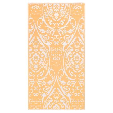 Vidaxl Vanjski tepih ARAKIL narančasto-bijeli 190 x 290 cm PP