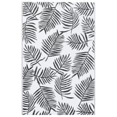 Vidaxl Vanjski tepih, bijela i crna, 120x180 cm, PP