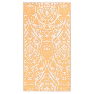 Vidaxl Vanjski tepih ARAKIL narančasto-bijeli 120 x 180 cm PP