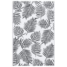 Vidaxl Vanjski tepih, bijela i crna, 160x230 cm, PP