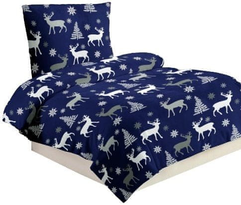 Jahu Plavi jelen posteljina, mikro pliš, 70 x 90/140 x 200