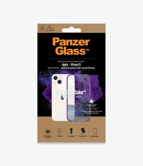 PanzerGlass ClearCaseColor maskica​ za Apple iPhone 13, prozirno-ljubičasta (0332)