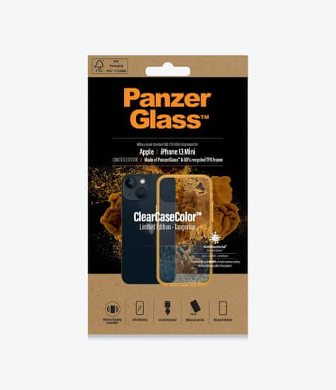 PanzerGlass ClearCaseColor maskica​ za Apple iPhone 13 Mini, prozirno-narančasta (0328)