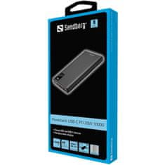 Sandberg prijenosna baterija, USB-C, 20 W, 10000 mAh, crna