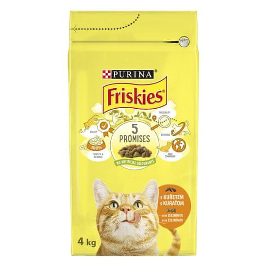 Friskies Cat s piletinom i povrćem, 4 kg