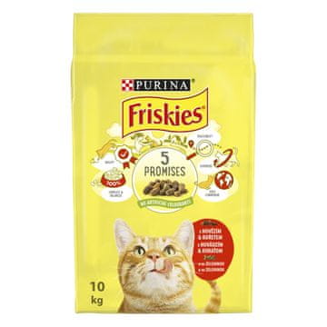 Friskies Cat s govedinom, piletinom i povrćem, 10 kg