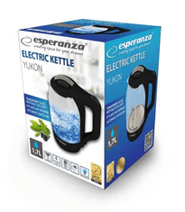 Esperanza Staklo grijanje vode Esperanza Yukon 1,7L, crno, 1500W
