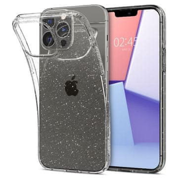 Spigen Liquid Crystal silikonska maska za iPhone 13 Pro, glitter proziran