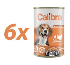 Calibra mokra hrana za pse, puretina, piletina i tjestenina, 6x1240 g