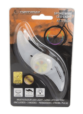 Esperanza LED Light Esperanza RGB za bicikl, 3 vrste rasvjete