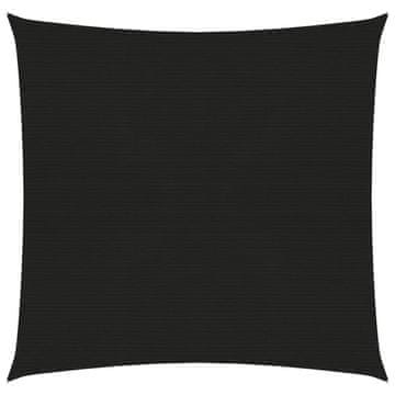 Vidaxl Jedro za zaštitu od sunca 160 g/m² crno 3 x 3 m HDPE