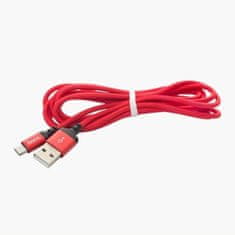 Hoco X14 podatkovni kabel, Micro USB na USB, 2 m, 2,1A, pleten, crveni