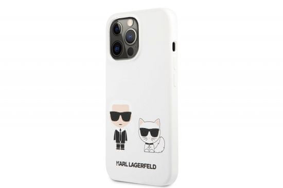 Karl Lagerfeld KLHCP13LSSKCW Full Bodies maskica za iPhone 13 Pro, silikonska zaštita, bijela