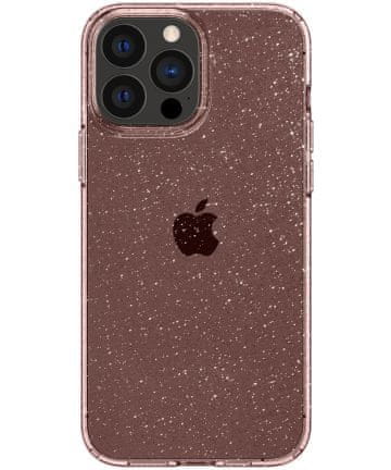 Spigen Liquid Crystal Glitter maskica za iPhone 13 Pro, prozirno roza sa šljokicama