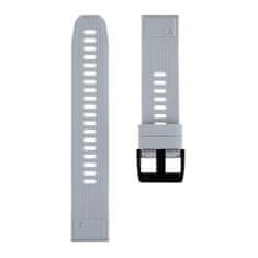 Quick Fit, silikonski remen za Garmin pametni sat, 22 mm, sivi