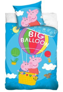 Carbotex Svjetleća posteljina Peppa Prase i Tommy u balonu