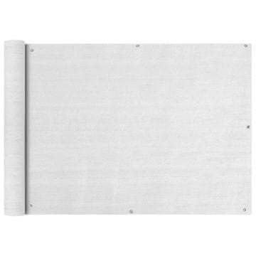 Vidaxl Balkonska pregrada HDPE 75x400 cm Bijela