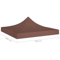 Vidaxl Krov za šator za zabave, 2 x 2 m, smeđi, 270 g/m²