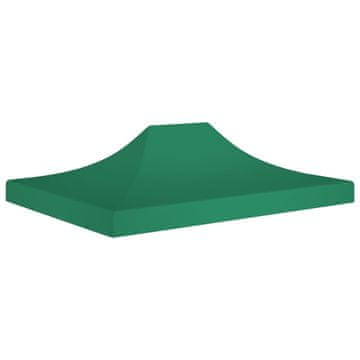 Vidaxl Krov za šator za zabave 4,5 x 3 m Zeleni 270 g/m²