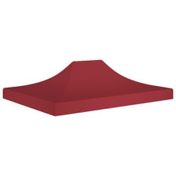 Vidaxl Krov za šator za zabave 4 x 3 m bordo 270 g/m²