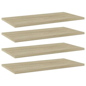 Vidaxl Police za knjige, 4 kom, Sonoma hrast, 60x30x1,5 cm, Iverica