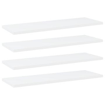 Vidaxl Police za knjige, 4 kom, bijele, 60x20x1,5 cm, iverica