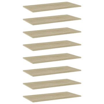 Vidaxl Police za knjige 8 kom boja hrasta sonome 80x40x1,5 cm iverica