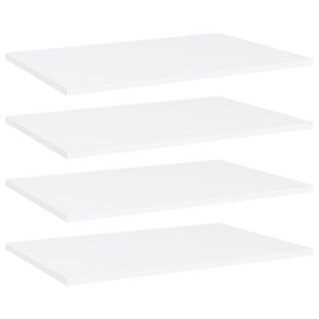 Vidaxl Police za knjige, 4 kom, bijele, 60x40x1,5 cm, iverica