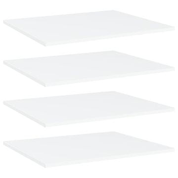 Vidaxl Police za knjige 4 kom bijele 60x50x1,5 cm konstruirano drvo
