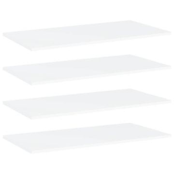 Vidaxl Police za knjige, 4 kom, bijele, 80x40x1,5 cm, iverica