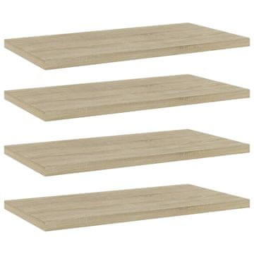 Vidaxl Police za knjige, 4 kom, Sonoma hrast, 40x20x1,5 cm, Iverica