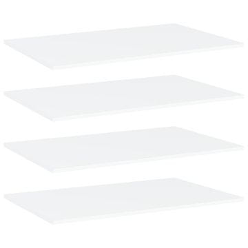 Vidaxl Police za knjige 4 kom bijele 80x50x1,5 cm konstruirano drvo