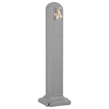 Vidaxl Vrtna cisterna sa slavinom svjetlosiva s izgledom kamena