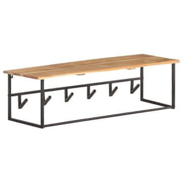 Vidaxl Vješalica sa živim rubom 100x34x38 cm masivno bagremovo drvo