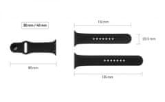 FIXED Komplet remena Silicone Strap za Apple Watch, 38/40/41 mm, silikon, tamno zelena (FIXSST-436-DEGR)