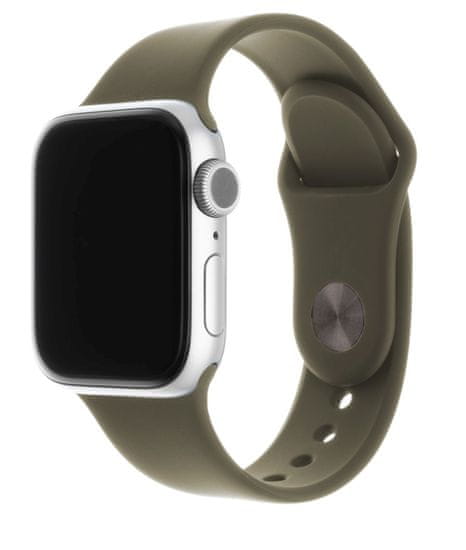 FIXED Komplet remena Silicone Strap za Apple Watch, 42/44/45 mm, silikon, maslinasta (FIXSST-434-OL)