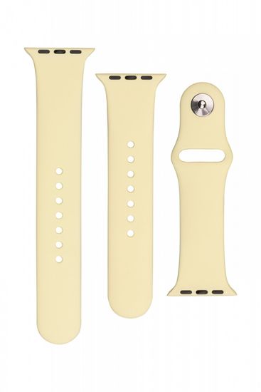 FIXED Set remena za pametni sat Apple Watch, silikonski, 38/40/41 mm, svijetlo žuta (FIXSST-436-LIYE)