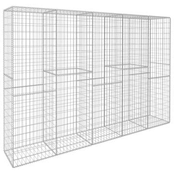 Vidaxl Gabionski zid s poklopcem od pocinčanog čelika 300x50x200 cm