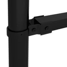 Vidaxl Vrtna ograda s vrhom koplja Čelik 714,5 x 75 cm Crna