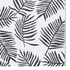 Vidaxl Vanjski tepih, bijela i crna, 160x230 cm, PP