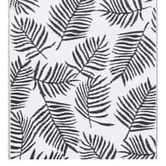 Vidaxl Vanjski tepih, bijela i crna, 160x230 cm, PP