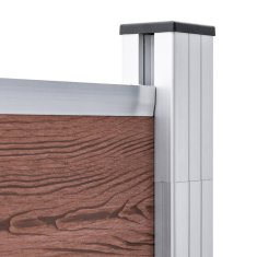 Vidaxl Vrtna ograda WPC 180 x 186 cm smeđa