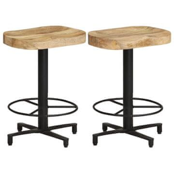 Vidaxl Barske stolice, set od 2, 52 cm, masivno drvo manga